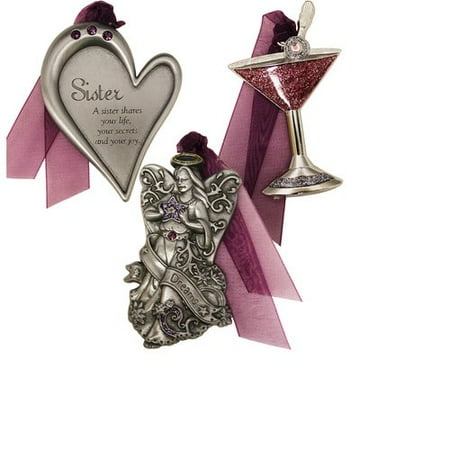 Gloria Duchin 3pc Sister Ornament Set