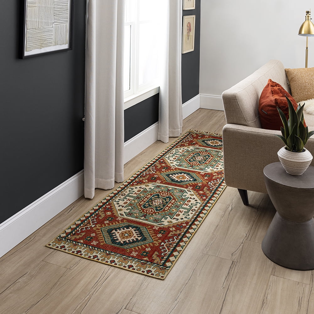 Mohawk Home Pattern Lane Woven Indoor Runner Rug, Red, 2' 6" x 10'
