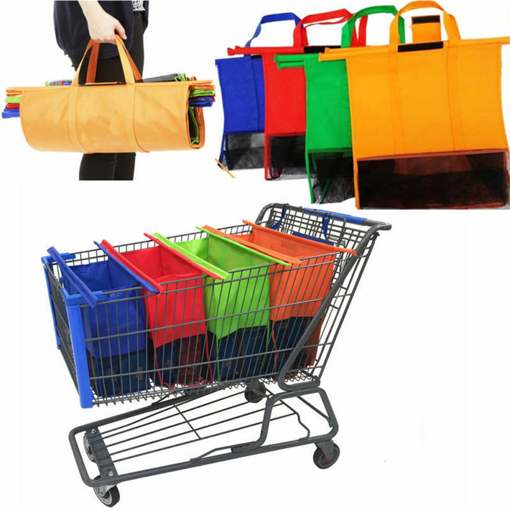 Reusable Trolley Shopping Cart Bags Grocery Organizer for Trolley Shopping Carts