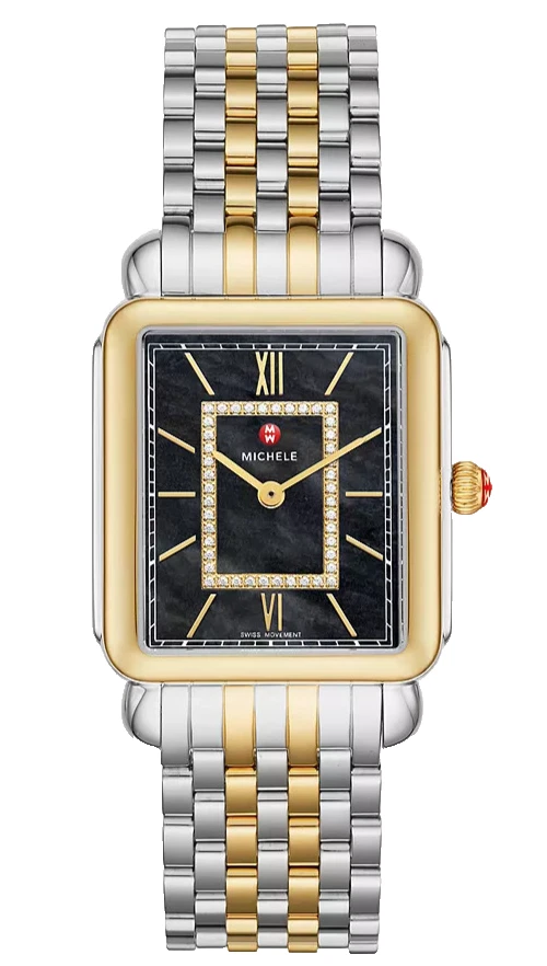 A Michele Women\'s Deco II Mid Gold Diamond 26mm Watch mww06i000007 MICHELE Women main image 2