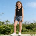 thumbnail image 6 of CYRBOKO Girls Tank Tops, Cotton Casual Vacation Sleeveless Summer T-Shirts Black Size 9-10 T, 6 of 8