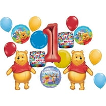 Winnie the Pooh 1st Birthday Boy Balloon Bouquet Party Supply Decorations