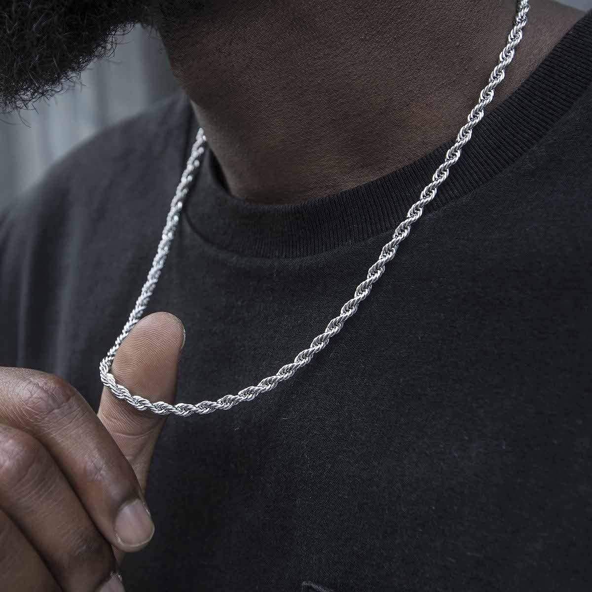 3mm Rope Necklace Stainless Steel Chain 