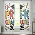 thumbnail image 2 of Colorful Words Graduation Sheer Curtains 72 Inches Long 2 Panels Set, Window Sheer Curtains for Living Room/Bedroom, 2025 Funny Cartoon Words Light Filtering Rod Pocket Curtain 52'' x 72'' x 2, 2 of 7