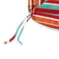 thumbnail image 6 of Jordan Manufacturing 74" x 22" Frawley Saxony Multicolor Stripe Rectangular Outdoor Chaise Lounge Cushion with Ties and Hanger Loop, 6 of 11