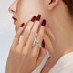 thumbnail image 5 of Anillo de calabaza con circonita verde para mujer, diseño moderno, ajustable, abierto, para el dedo índice, joya de estilo étnico, 5 of 8