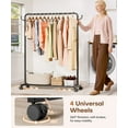 thumbnail image 4 of VigorPro Heavy Duty Rolling Garment Rack，Mental Clothing Rack for Hanging with Stroage Shelf and Hooks（Black, 46"）, 4 of 8
