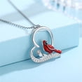 thumbnail image 4 of Coachuhhar Cardinal Necklace 925 Sterling Silver Cute Animal Red Bird Pendant Necklace Memorial Necklace Cardinal Jewelry Gifts for Women Friends, 4 of 8