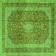 thumbnail image 1 of Ahgly Company Indoor Square Medallion Green Traditional Area Rugs, 7' Square, 1 of 1