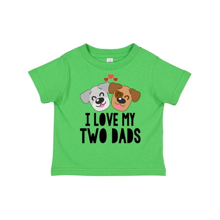 

Inktastic I Love My 2 Dads Gift Toddler Boy or Toddler Girl T-Shirt
