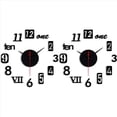 thumbnail image 1 of 2X Reloj de Pared DIY - Decoración del Reloj de Pared con Espejo 3D, Reloj con NúMeros Romanos - Reloj Adhesivo de Pared Decoración de la Habitación del Hogar Negro, 1 of 6