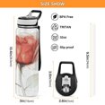 thumbnail image 2 of Motivational Water Bottle 32 oz with Straw, BPA Free Reusable Fitness Sport Bottle Perfect for Travel, School, Outdoors, and Gym Two Light Red Roses, 2 of 6
