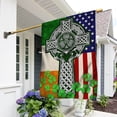thumbnail image 3 of Irish American Flag Irish Celtic Christian Cross Flag THB3706Fv1 - House Flag (29.5" x 39.5"), 3 of 7