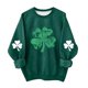 thumbnail image 1 of Vestido de Manga Larga de una Línea para las Mujeres Imprimir el Día de San Patricio Sudadera con Capucha Forrada de Lana para la Calidez de los Niños Casual Manga Larga Suelta, 1 of 5