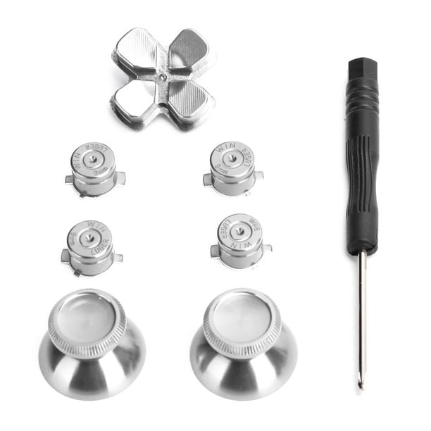 Controlador de aleación de aluminio Botton Set Controller Thumbstick Set Aleación de aluminio Thumbstick Set Game Controller Button Set Controller Buttons Replacemrnt Button Set para PS4Juego de palil Mgaxyff No