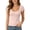 Pink, variant on KHONTS Women's Short Sleeve T-Shirts Low Scoop Neck Slim Fitted Ribbed Knit Casual Crop Tops Yellow S