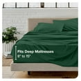 thumbnail image 6 of Split King Sheet Set - 1800 Ultra-Soft Microfiber Bed Sheets - Double Brushed - Deep Pockets - Easy Fit - 5 Piece Set - Bed Sheets & Pillowcases (Split King, Forest Green), 6 of 9