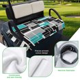 thumbnail image 5 of Golf Cart Seat Covers for 2 Seater,Teal Blue Black Geometric Microfiber Cart Seat Towel Blanket,Modern Abstract Art Block Absorbent Breathable Non Slip Bench Seats Protector for Golf Course 51"x31", 5 of 9