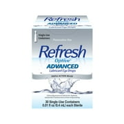 Refresh Optive Advanced PF Lubricant Eye Drops Preservative-Free Artificial Tears, 0.4 ml, 30 Count