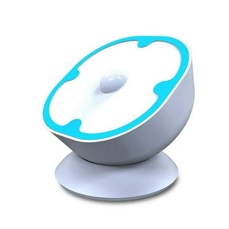 

Rechargeable Usb Led Motion Sensor Night Light Rotating Wc Kitchen Bedroom Cabinet Wall Portable Reading Table Lamp Warm Yellow Light