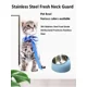 thumbnail image 4 of cuenco de acero inoxidable para gatos, cuenco doble para perros para proteger la columna cervical, cuenco diagonal para gatos, cuenco popular para comida para mascotas, suministros para gatos, 4 of 5