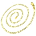thumbnail image 2 of 14K Gold Plated Sterling Silver Cuban Pave Chain Necklaces 3MM-10.5MM, Solid 925 Italy, Next Level Jewelry, 2 of 7