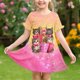 thumbnail image 4 of Vestido de Verano de Manga Corta para Niñas 3-12 Años, Cuello Redondo Vestido de Niños Impreso Casual para la Fiesta Diaria, 4 of 9