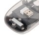 thumbnail image 2 of M Buder Mouse Óptico Inalámbrico Bluetooth 2.4G Transparente 2400DPI Silencioso RGB Gris, 2 of 9