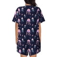 thumbnail image 4 of Womens Pajama Sets With Pocket, Pink Starfish Jellyfish Lounge Sets Short Sleeve Sleepwear PJ Sets for Women, 4 of 6