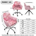 thumbnail image 7 of Xixirimido Cherry Blossom Pink Marble Pattern Stretch Office Chair Cover Desk Chair Cover for Armrest Chair Universal Swivel Chair Slipcovers Mid Back Accent Dining Chair Protector, 7 of 7