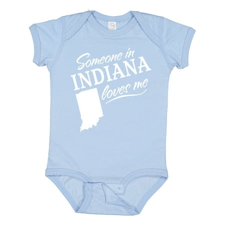 

Inktastic Someone in Indiana Loves Me Gift Baby Boy or Baby Girl Bodysuit