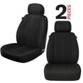 thumbnail image 2 of Genuine Dickies 2-Piece Quincy Pro-Grade Seat Covers for Cars, Trucks, and SUVs, Black, 2 of 10
