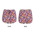 thumbnail image 3 of Pofeuu Skull daisy flower Print Women's Athletic Shorts Running Workout Shorts Tummy Control Quick Dry Gym Shorts with Pockets Double layer sports shorts-XX-Large, 3 of 7