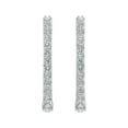 thumbnail image 2 of 1/2 Carat Ladies Diamond Hoop Earrings in 14k White Gold (SI1-SI2 Clarity), 2 of 3