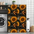thumbnail image 3 of Peel and Stick Wallpaper Contact Paper Boho Dark Sunflower Retro Abstract Antique Black Orange Sunflowers Self Adhesive and Removable 23.6in x 118in, 3 of 8