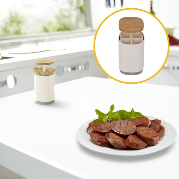 HEMOTON  Toothpick Holder Dispenser Sticks Toothpicks Dust-proof