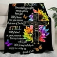thumbnail image 2 of Cross Slogan Blanket Soft Cozy Throw Blankets for Travel Sofa Bed Office Home Decor Birthday Holiday Gift Suitable for Boys and Girls Adults, 2 of 8