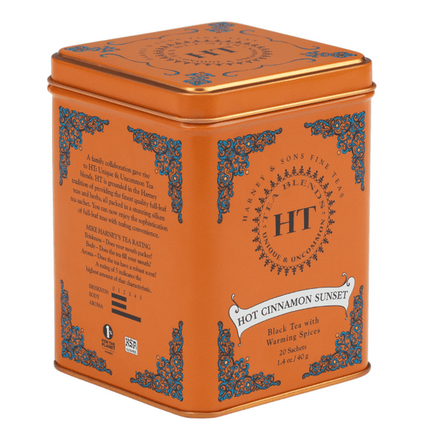 Harney & Sons, Hot Cinnamon Sunset, Black Tea with Cinnamon, Orange ...