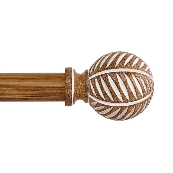 Barra para cortina HTZON ajustable 91-224 cm marrón rústico