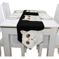 thumbnail image 4 of ColourLife Table Runner Funny Portrait of Cat Washable Table Cloth Runner for Holiday Home Wedding Table Top Decoration 13x70 Inches, 4 of 5