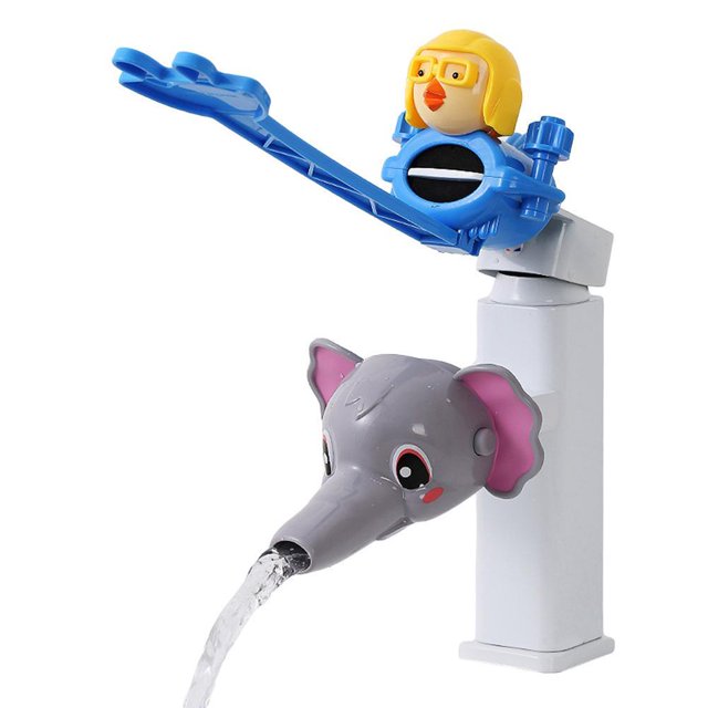 Grifo Y Extensor De Boquilla Para Niños, Grifo De Extensión A Prueba De Pulverización, Formas De Dibujos Animados, Extensor De Mango De Silicona, Mango De Fregadero Inevent HA044021-03