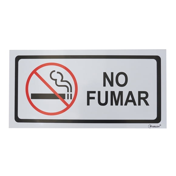 Letrero Señalización No Fumar KARLEN 40x20
