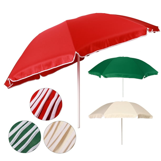 7 Patio Umbrella Outdoor Table Umbrella Beach Umbrella For Sand Fixing Bars Include Walmart Com Walmart Com