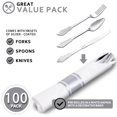 thumbnail image 3 of Juego de cubiertos desechables Joyido 400 piezas con servilletas, 3 of 9