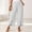 White, variant on Women's Elastic-Waist Cropped Pants, Slim Drawstring and Decorative Button Accents at Split Hem for Quick Casual Errands White XXL