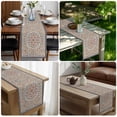 thumbnail image 5 of Vintage Boho Floral Table Runner 70 Inches Long,Country Farmhouse Flowers Ethnic Cotton Linen Table Runners Dresser Scarves,Fabric Tabletop Scarf Furniture Cover for Home Dinner Party 13"x70", 5 of 9
