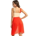 thumbnail image 3 of Xnihocha Womens Girls Lyrical Dance Costume Sleeveless Color Block Ballet Leotard Dress Dancewear Orange L, 3 of 6