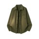 thumbnail image 1 of Mens Camisas de Manga Larga Casual Color Sólido Turndown Cuello Botón Abajo Bolsillo Camisa Chaqueta, Camisas de Manga Larga para Hombres con Bolsillo, 1 of 5