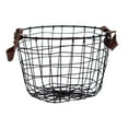 thumbnail image 2 of Cesta de alambre con asas, cesta de ropa, cesta de alambre de hierro, cesta de lavandería para mantas, granja, ropa sucia, sala de manualidades, dormi 26 cm x 18 cm, 2 of 8