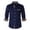 Navy, variant on jjayotai Mens Long Sleeve Lapel Tops Clearance Mens Casual Fashion Corduroy Dress Shirt Plaid Turndown Collar Long Sleeve Inner Contrast Button Down Shirt Regular Fit Business Blouse Tops